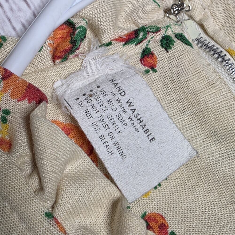 Vintage Girls Floral Dress Puff Sleeve Back Zip Cottagecore, sz 10/12 - Picture 5 of 5